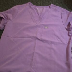 Figs Women's Scrub Top in Lavender